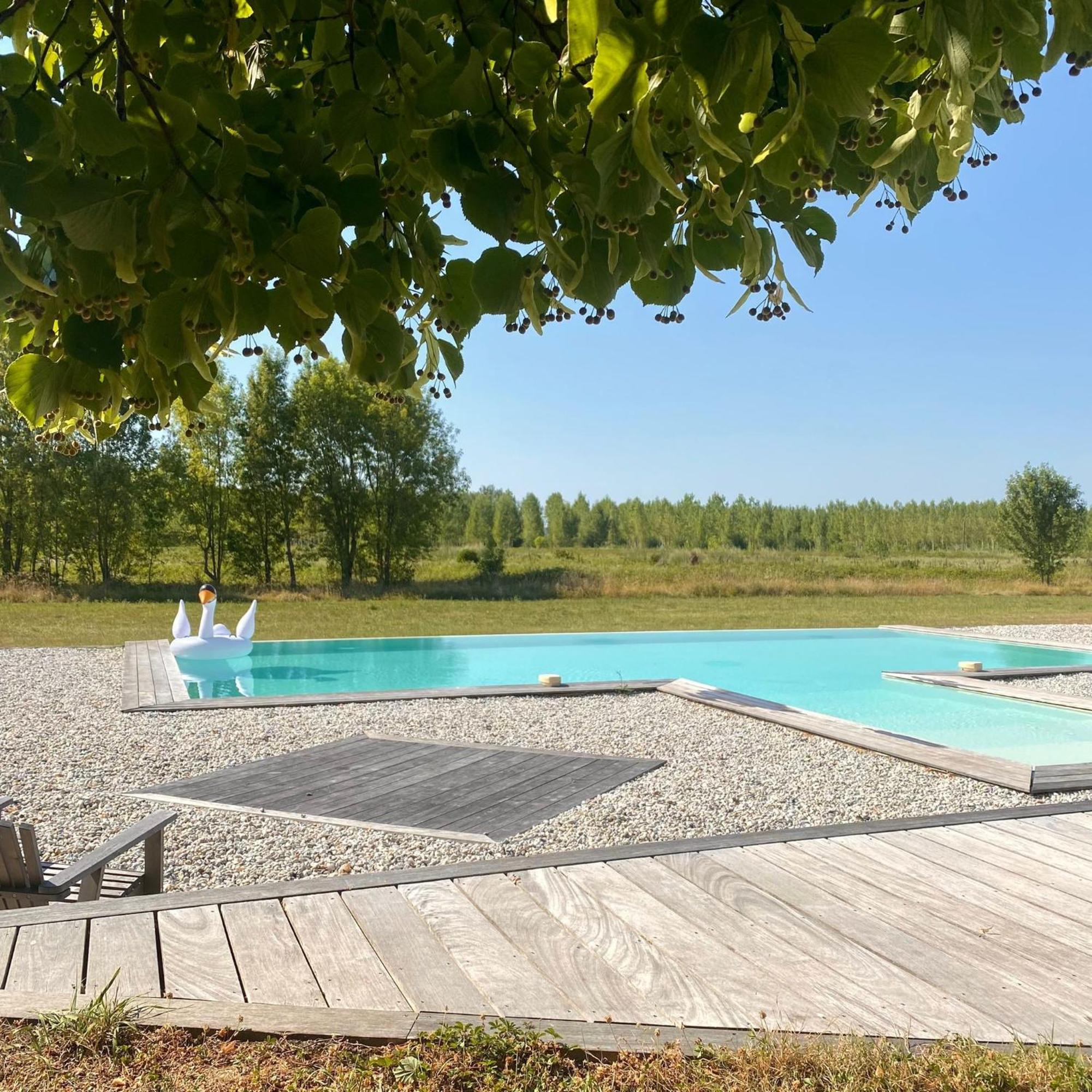 Grand Gite Avec Piscine Maison Port Valade Tabanac Екстер'єр фото